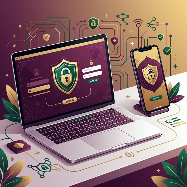 Login and security illustration